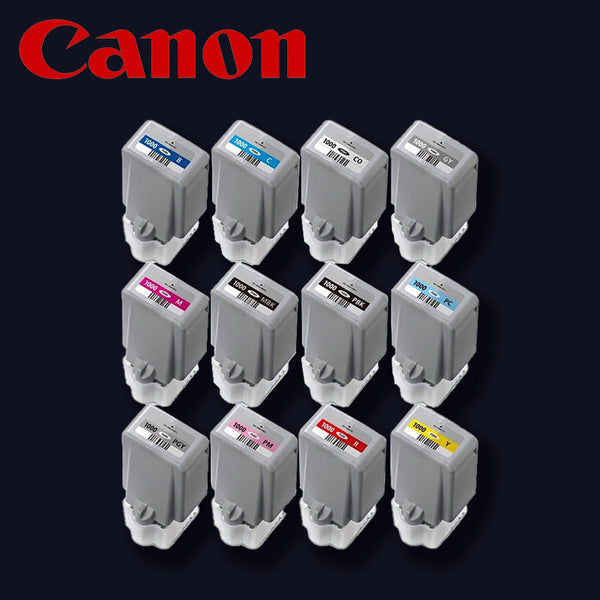 CANON Tinte PFI-1000 kompletter Satz 12 Farben für iPF PRO-1000 Multipack