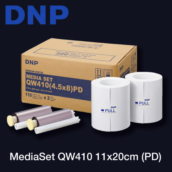 DNP Mediaset für QW410 | 11x20cm (4.5x8inch) für 220 Bilder (Premium - PD)