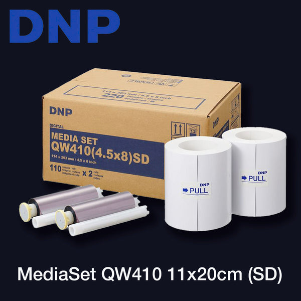 DNP Mediaset für QW410 | 11x20cm (4.5x8inch) für 220 Bilder (Standard - SD)