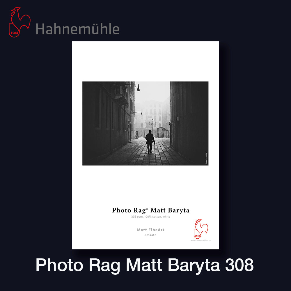 HAHNEMÜHLE Photo Rag Matt Baryta 308 | 24" - 61cm x 5 m Rolle