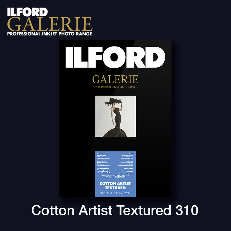 ILFORD GALERIE Cotton Artist Textured 310gsm | A3 25 Blatt