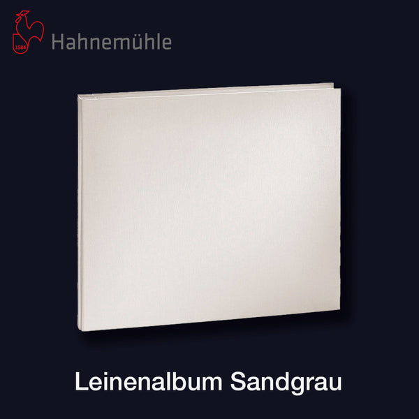 HAHNEMÜHLE Leinenalbum 12"x 12" | 30,5cm x 30,5cm - Cover Set sandgrau