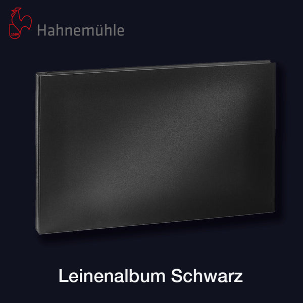 HAHNEMÜHLE Leinenalbum A4 Querformat - Cover Set schwarz