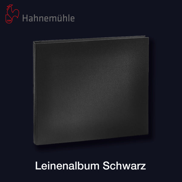 HAHNEMÜHLE Leinenalbum 12"x 12" | 30,5cm x 30,5cm - Cover Set schwarz