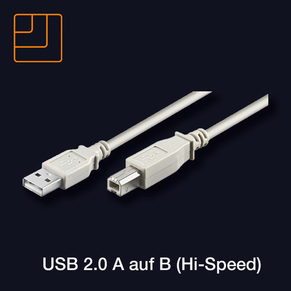 FineArt-Partner USB-Kabel 2.0 Typ A auf B (5 Meter) Druckerkabel